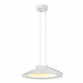 Elstead Europa 1 Light Large LED White Ceiling Pendant minimalist ceiling light