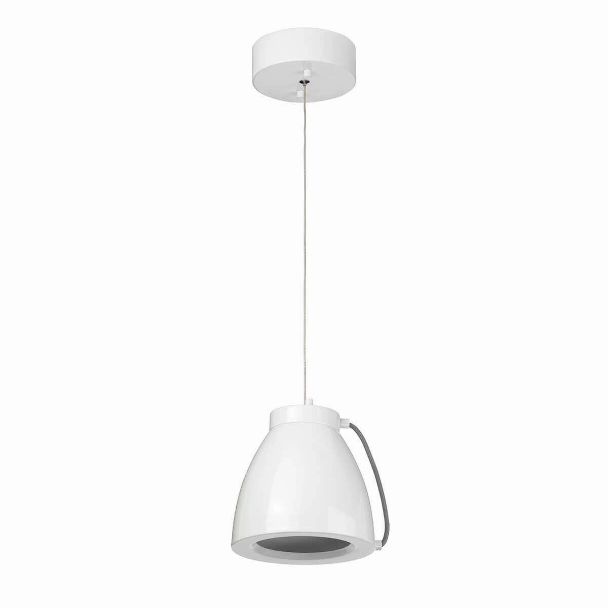Elstead Europa 1 Light Small LED White Ceiling Pendant