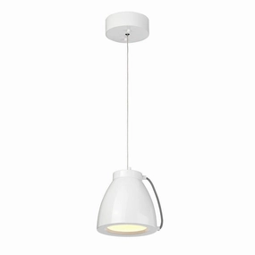 Elstead Europa 1 Light Small LED White Ceiling Pendant minimalist ceiling light