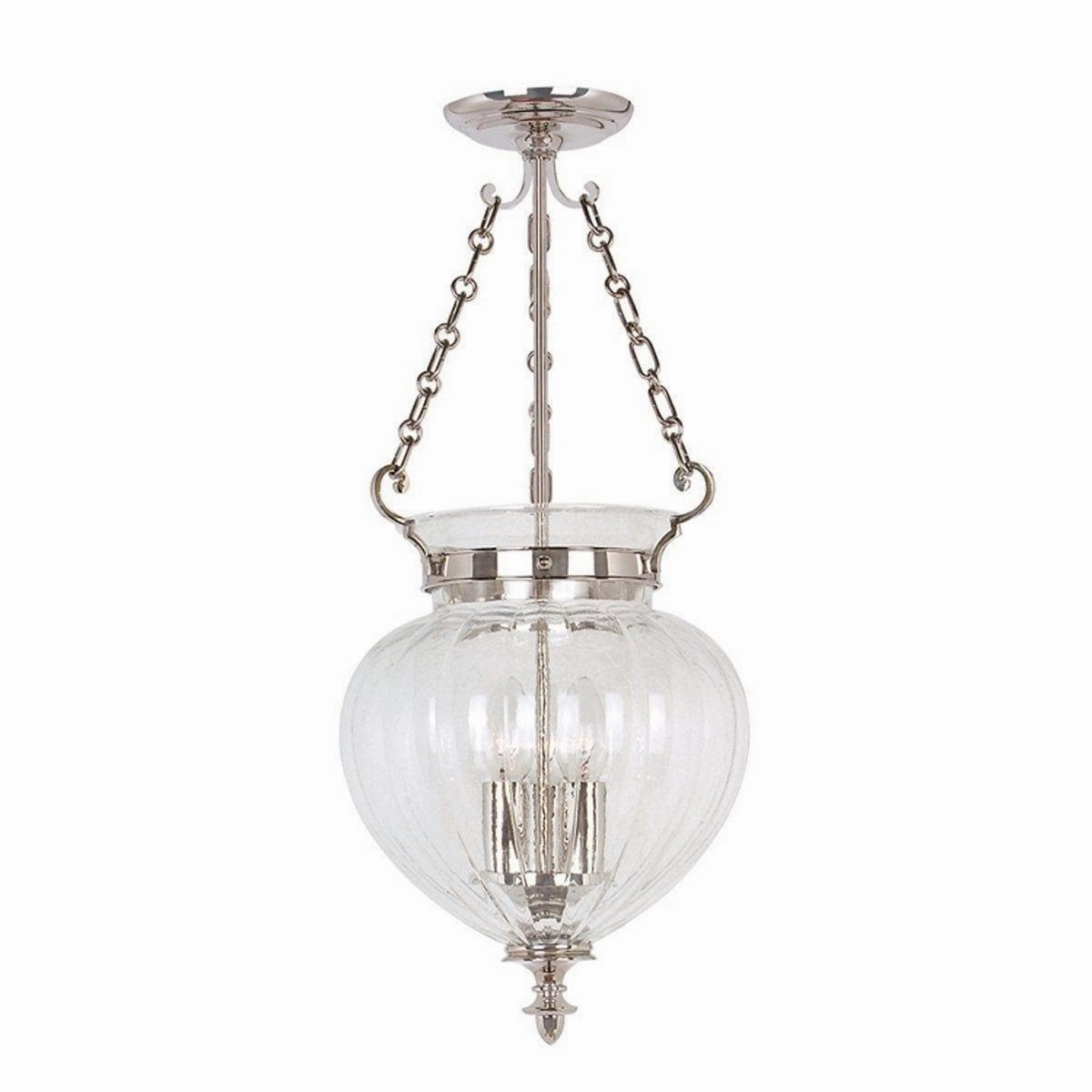 Elstead Finsbury Park Nickel 3 Light Medium Ceiling Lantern modern ceiling lamp