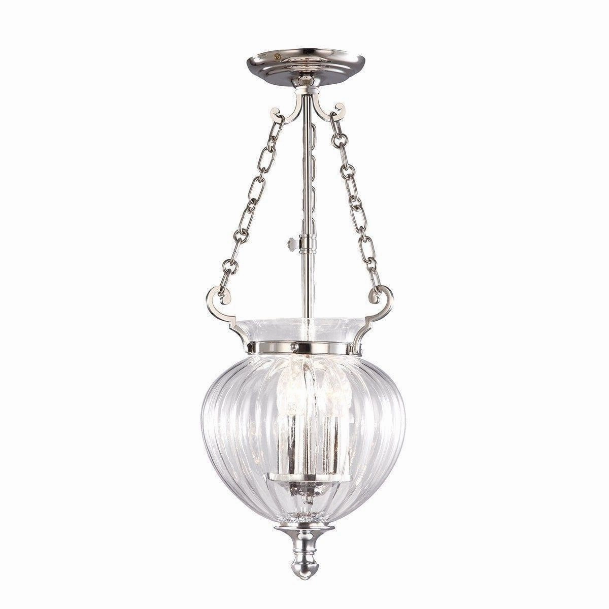 Elstead Finsbury Park Nickel Small 3 Light Ceiling Lantern modern ceiling lamp