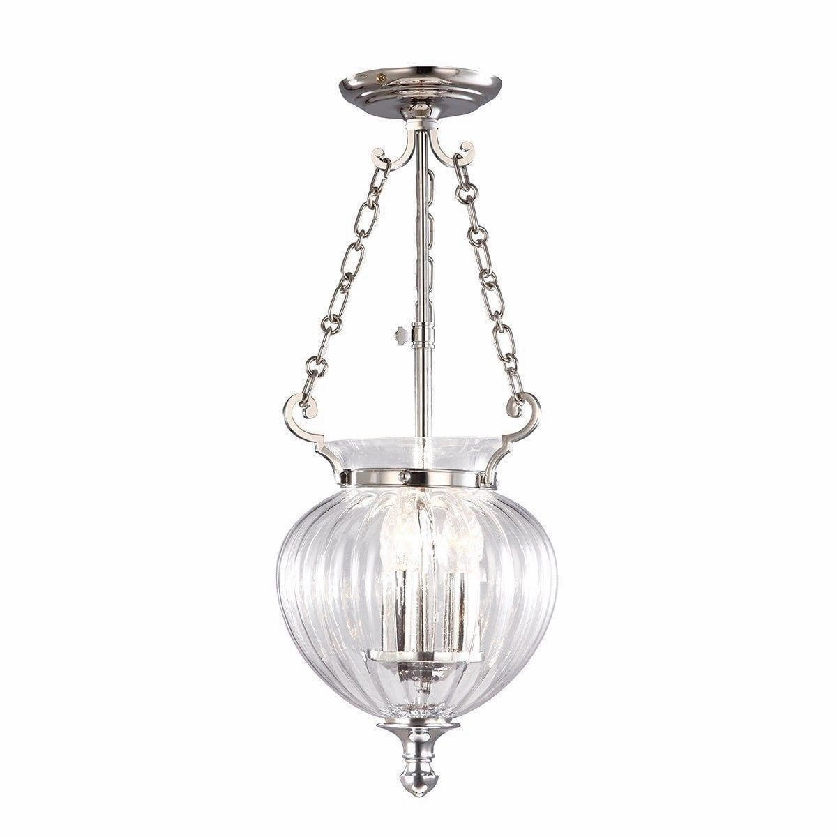 Elstead Finsbury Park Nickel Small 3 Light Ceiling Lantern simple ceiling design light