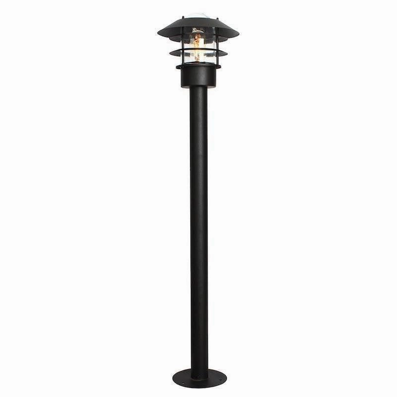 Elstead Helsingor Black Outdoor Bollard Light outdoor wall lamp