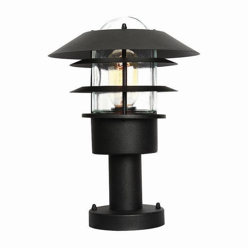 Elstead Helsingor Black Outdoor Pedestal Light outdoor wall lamp