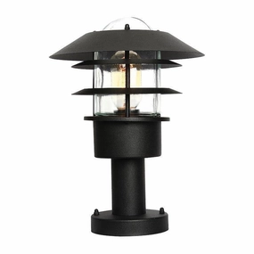 Elstead Helsingor Black Outdoor Pedestal Light outdoor wall lamp