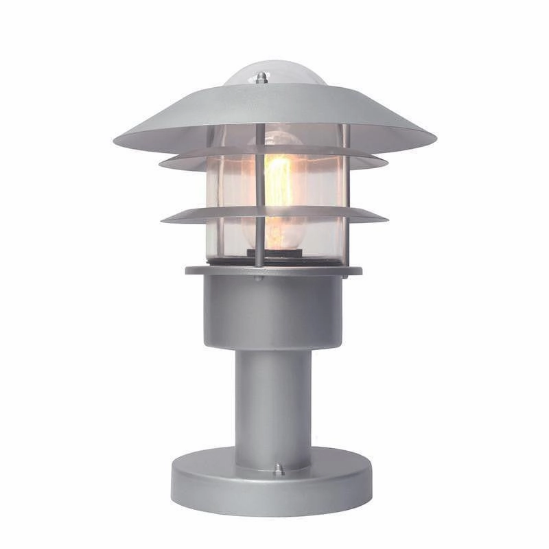 Elstead Helsingor Silver Outdoor Pedestal Lantern outdoor wall lamp