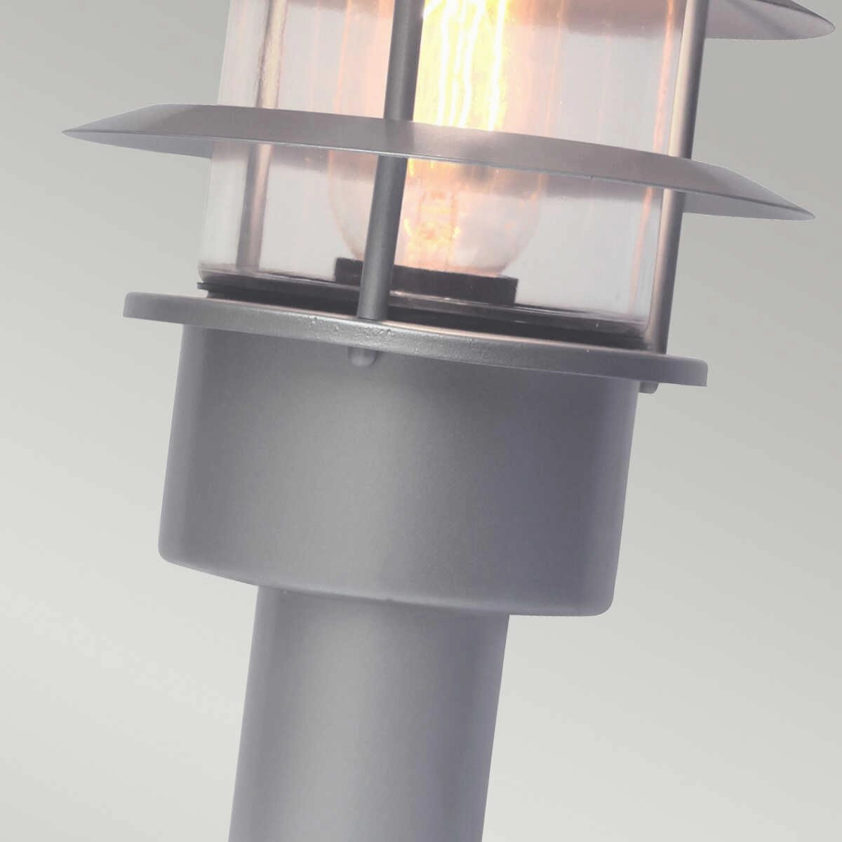 Elstead Helsingor Silver Outdoor Pedestal Lantern