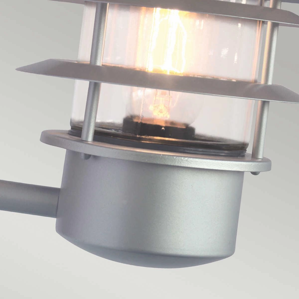 Elstead Helsingor Silver Outdoor PIR Wall Light