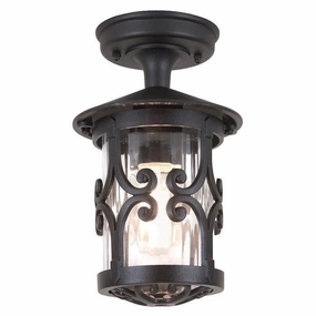 Elstead Hereford Black Outdoor Porch Ceiling  Lantern outdoor wall lamp