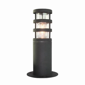 Elstead Hornbaek Black Outdoor Pedestal Lantern outdoor wall lamp