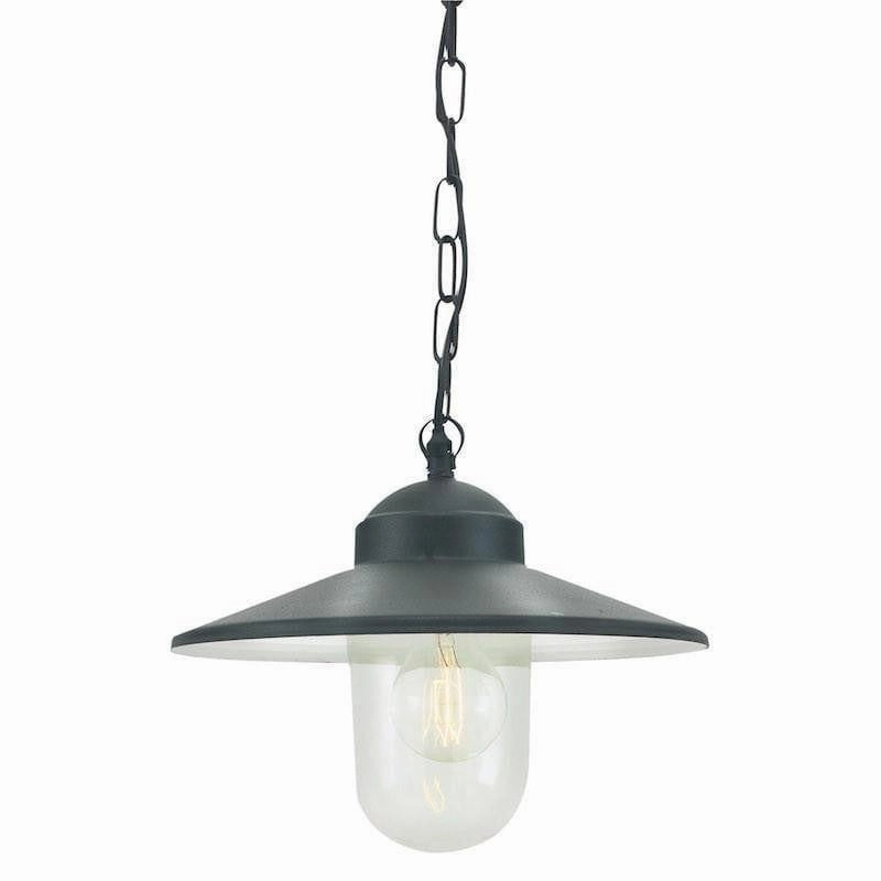 Elstead Karlstad Black Outdoor Pendant Light indoor ambient light