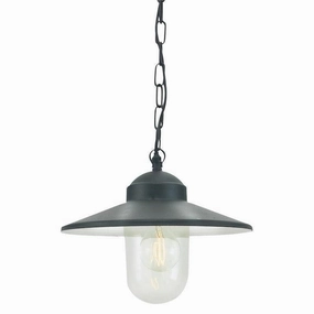 Elstead Karlstad Black Outdoor Pendant Light indoor ambient light
