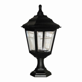 Elstead Kerry Black Outdoor Pedestal/Flush Lantern outdoor wall lamp