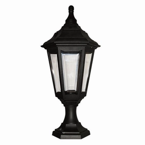 Elstead Kinsale Black Outdoor Pedestal/Porch Lantern outdoor wall lamp