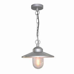 Elstead Klampenborg Silver Outdoor Pendant Light outdoor wall lamp