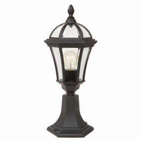 Elstead Ledbury Black Outdoor Pedestal Lantern outdoor wall lamp