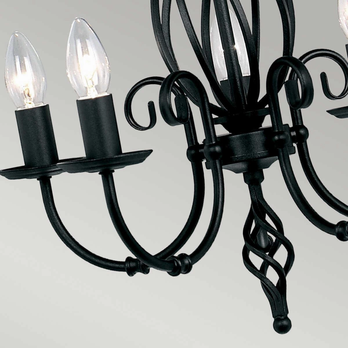 Elstead Lighting Artisan Black 5 Light Chandelier
