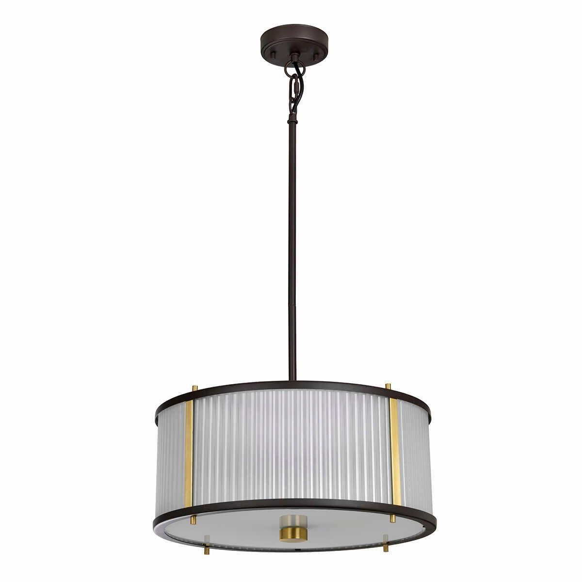 Elstead Lighting Corona 3 Light Bronze Ceiling Pendant