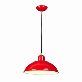 Elstead Lighting Franklin 1 Light Red Ceiling Pendant minimalist ceiling light