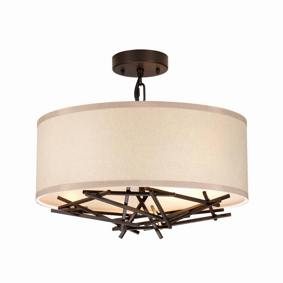Elstead Lighting Taiko 3 Light Bronze Ceiling Pendant