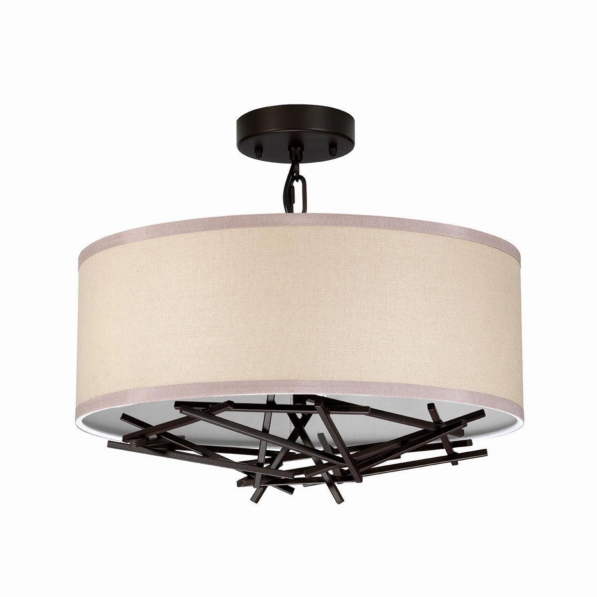 Elstead Lighting Taiko 3 Light Bronze Ceiling Pendant