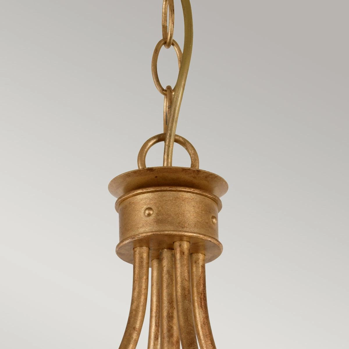 Elstead Lighting Windsor 4 Light Gold Patina Pendant