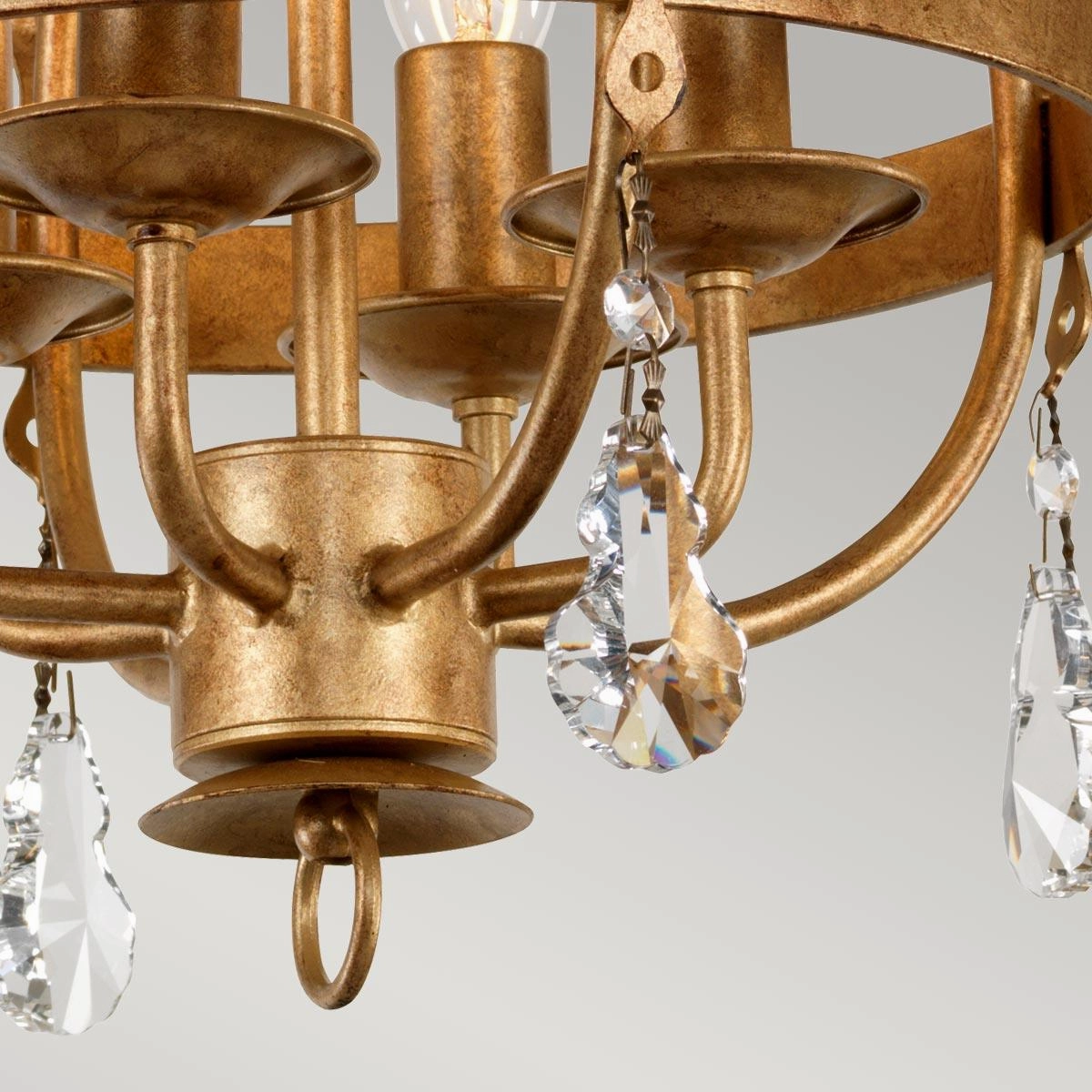 Elstead Lighting Windsor 4 Light Gold Patina Pendant