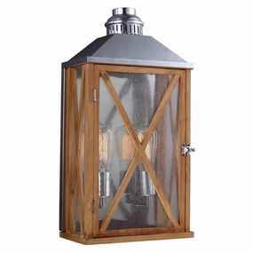 Elstead Lumiere Natural Oak Medium Outdoor Wall Light outdoor wall lamp