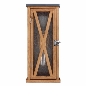 Elstead Lumiere Natural Oak Small Outdoor Wall Lantern outdoor wall lamp