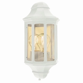 Elstead Malaga White Outdoor Mini Half Wall Light outdoor wall lamp