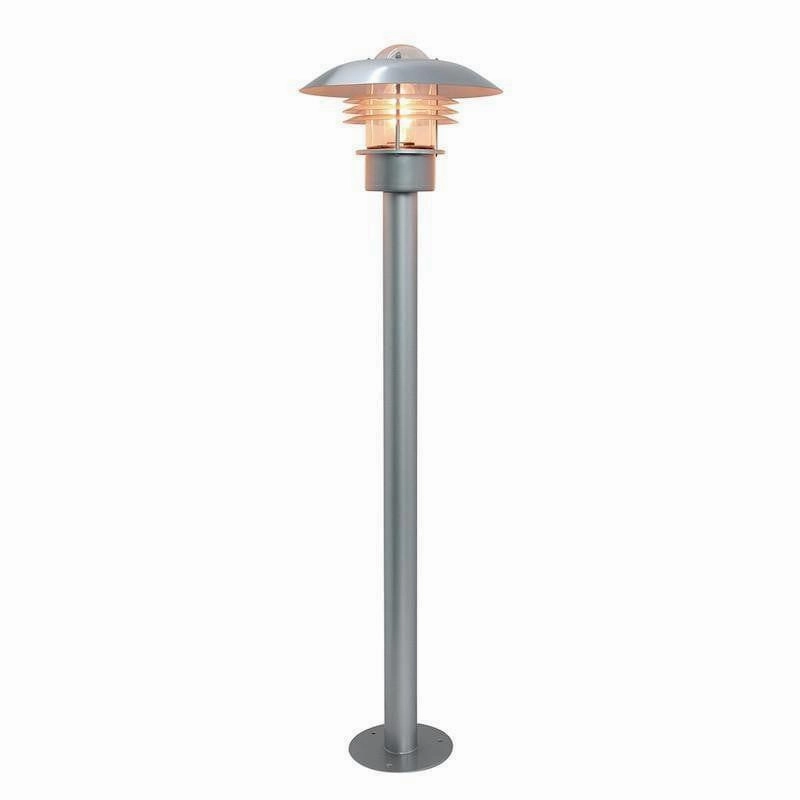 Elstead Malmo Silver Outdoor Bollard Light outdoor wall lamp