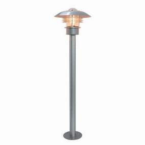 Elstead Malmo Silver Outdoor Bollard Light outdoor wall lamp
