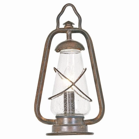 Elstead Miners Old Bronze Outdoor Pedestal Lantern outdoor wall lamp
