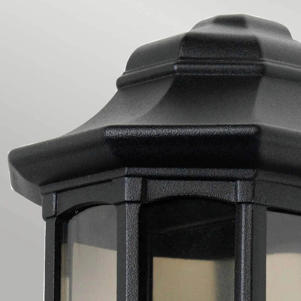 Elstead Newbury Black Outdoor Half Wall Light