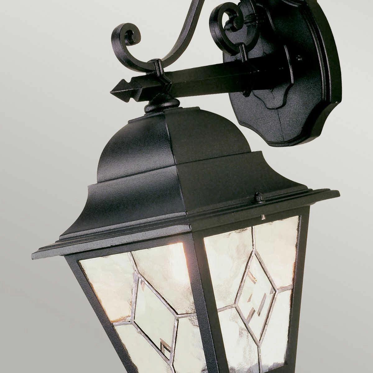 Elstead Norfolk Black Outdoor Downlighter Wall Light