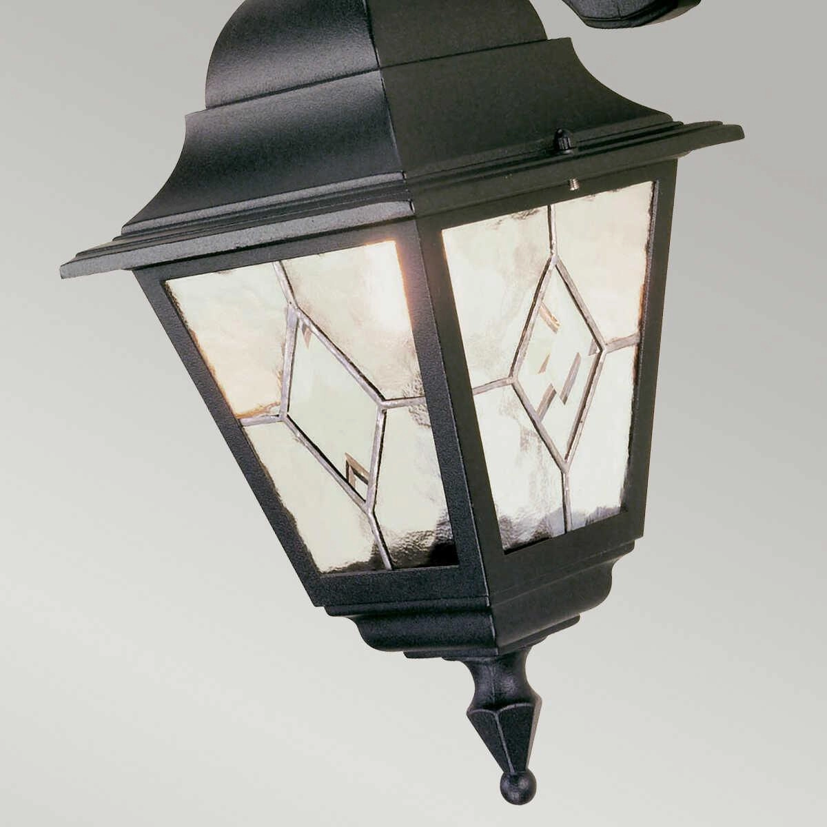 Elstead Norfolk Black Outdoor Downlighter Wall Light