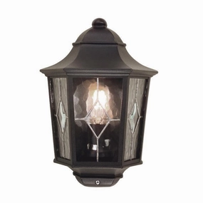 Elstead Norfolk Black Outdoor Half Wall Light outdoor wall lamp