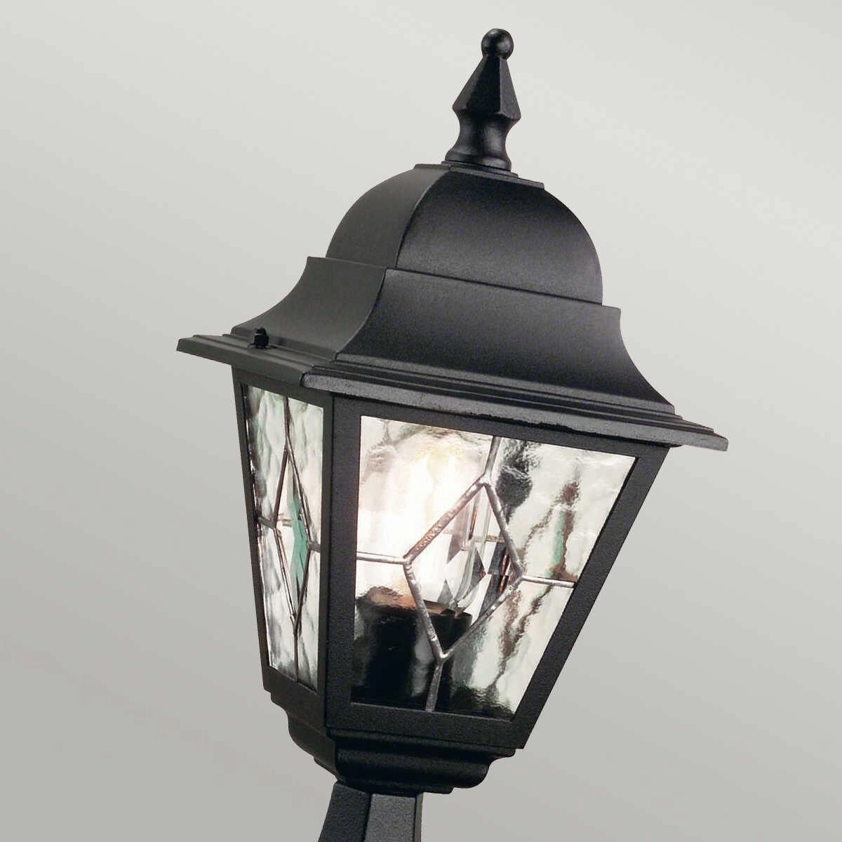 Elstead Norfolk Black Outdoor Pedestal Lantern
