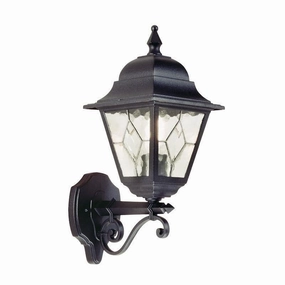 Elstead Norfolk Black Outdoor Uplighter Wall Light outdoor wall lamp