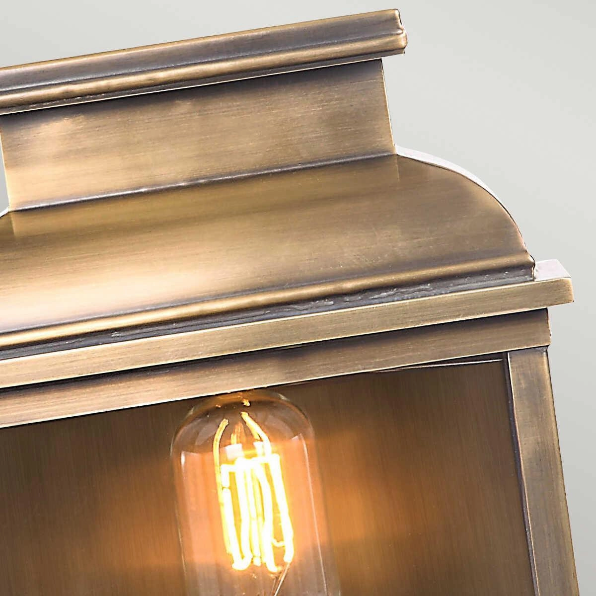Elstead Old Bailey Aged Brass Outdoor Wall Light