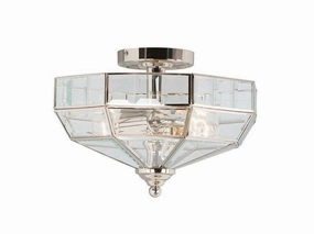 Elstead Old Park Nickel 2 Light Ceiling Semi-Flush simple ceiling design light