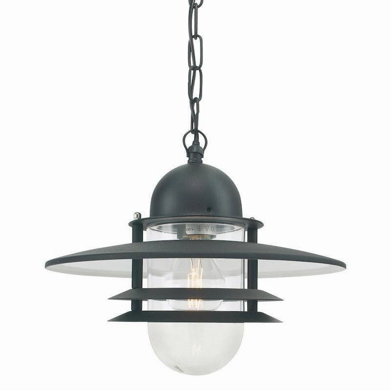 Elstead Oslo Black Outdoor Pendant Light outdoor wall lamp
