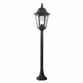 Elstead Parish Black Outdoor Bollard Light indoor ambient light