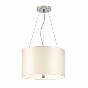 Elstead Pearce 14" Pendant with Chrome Ceiling Pan minimalist ceiling light
