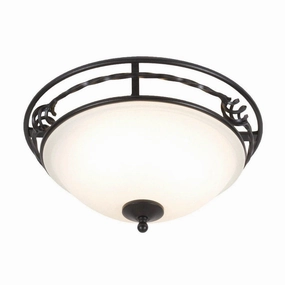 Elstead Pembroke Black 2 Light Flush Ceiling Light simple ceiling design light
