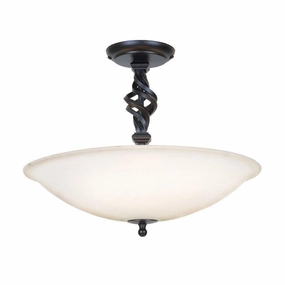 Elstead Pembroke Black Semi-Flush Ceiling Light simple ceiling design light
