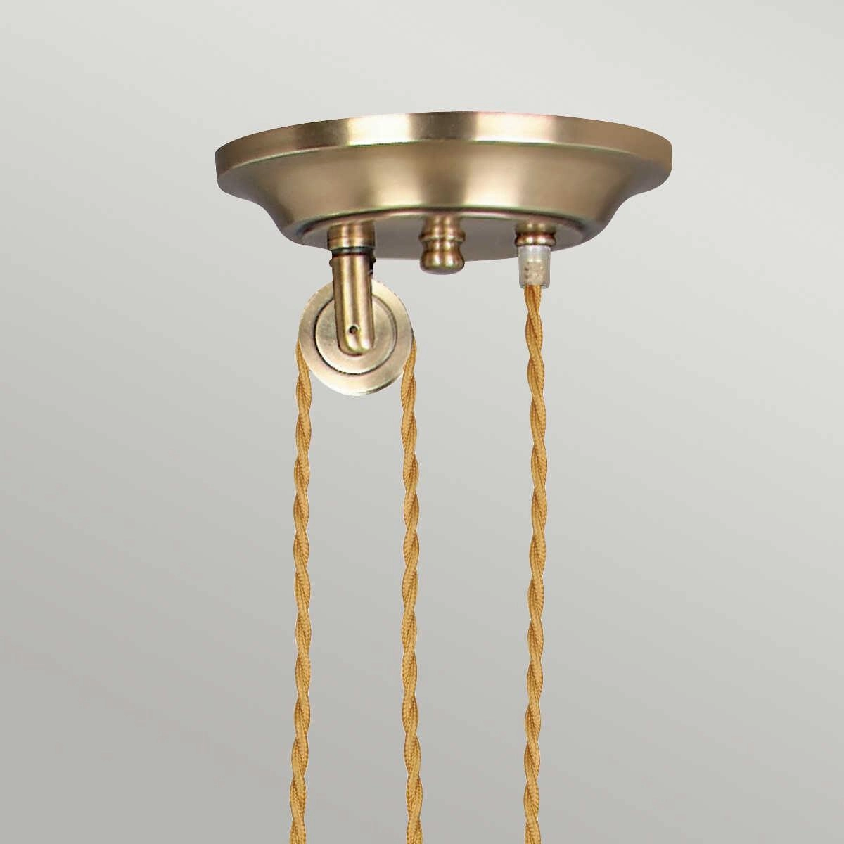 Elstead Provence Brass 1 Light Rise & Fall Ceiling Pendant