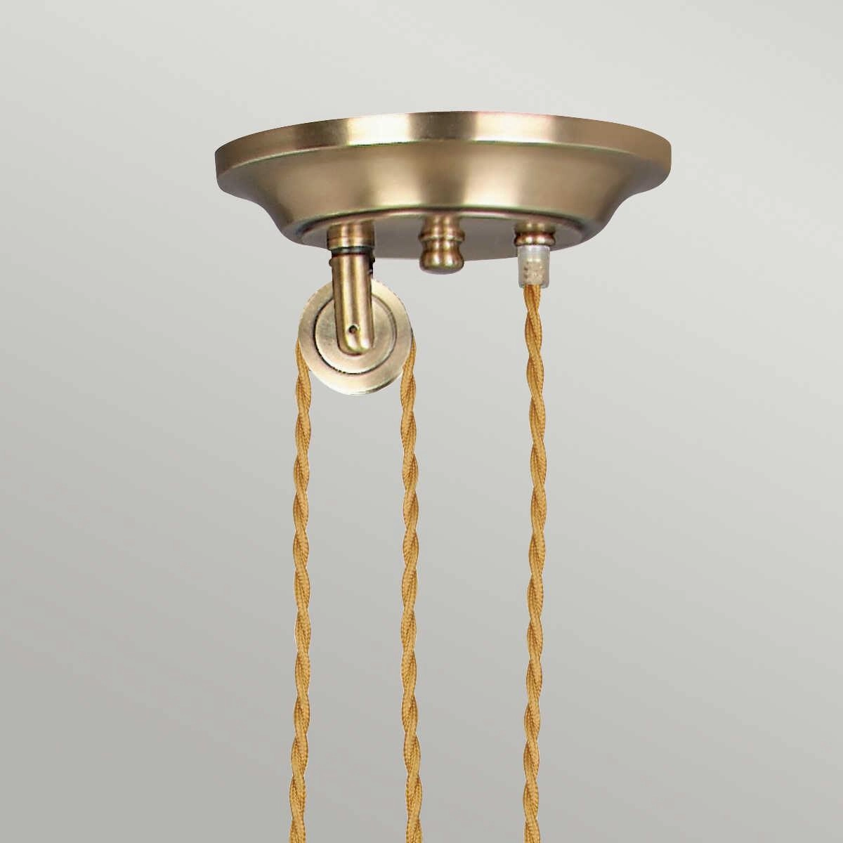 Elstead Provence Brass 1 Light Rise & Fall Ceiling Pendant