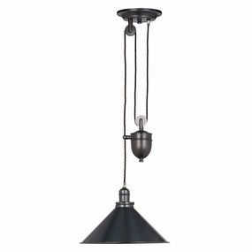 Elstead Provence Old Bronze 1 Light Rise & Fall Pendant modern ceiling lamp