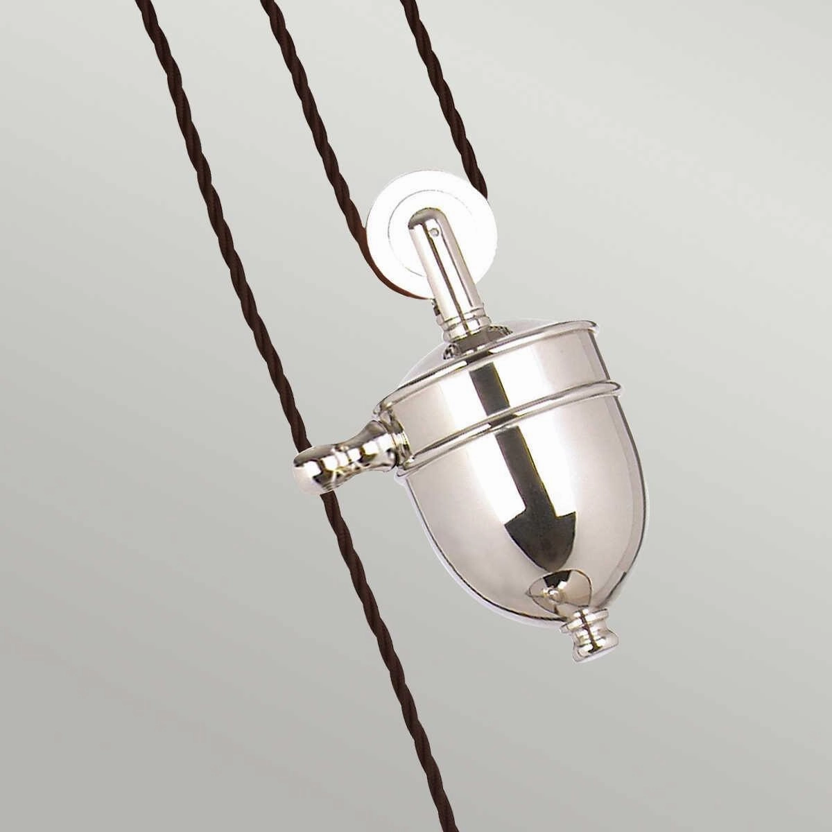 Elstead Provence Polished Nickel 1 Light Rise & Fall Pendant